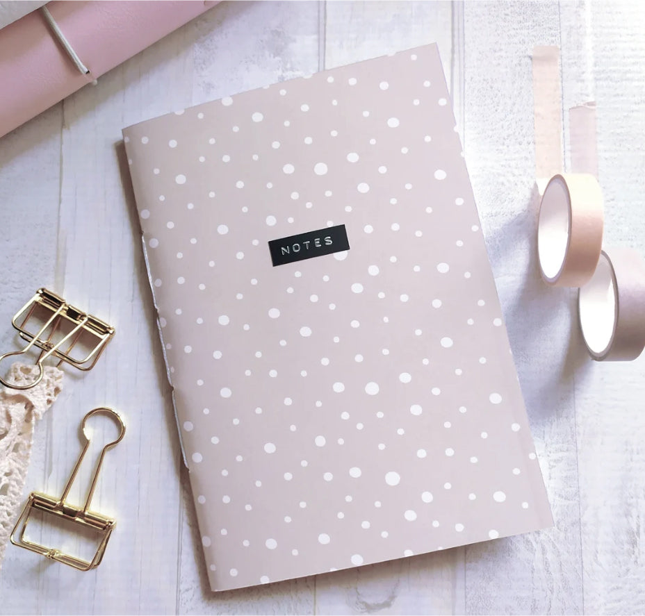 Hand-stitched Notebook, Kraft Cover, 60 Pages, Plain, Dotted, Lined or Squares Pages