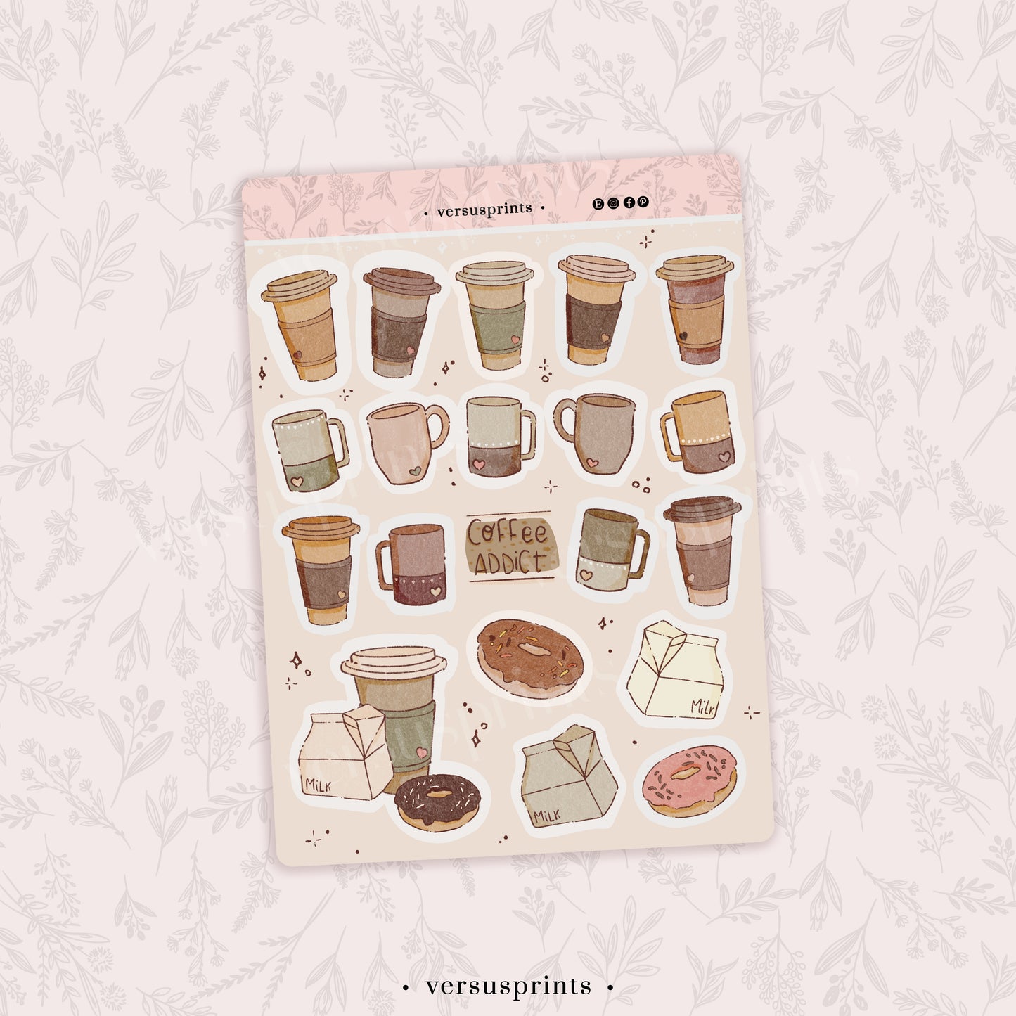Coffee Mugs Planner Stickers