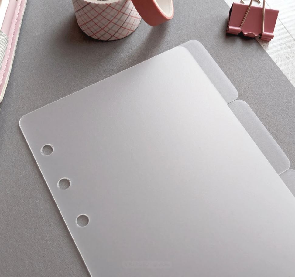 Blank Frosted PVC Dividers With Side Tabs