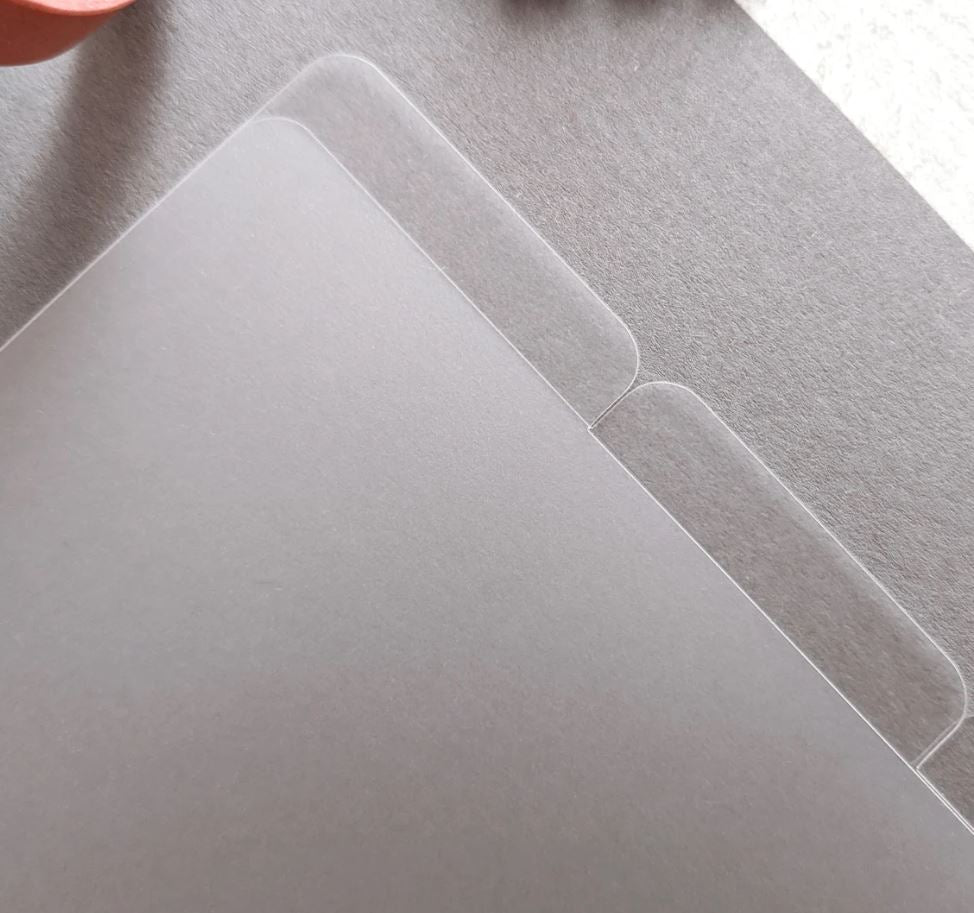 Blank Frosted PVC Dividers With Side Tabs
