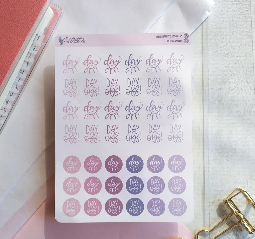 'Day Off' Sticker Sheet