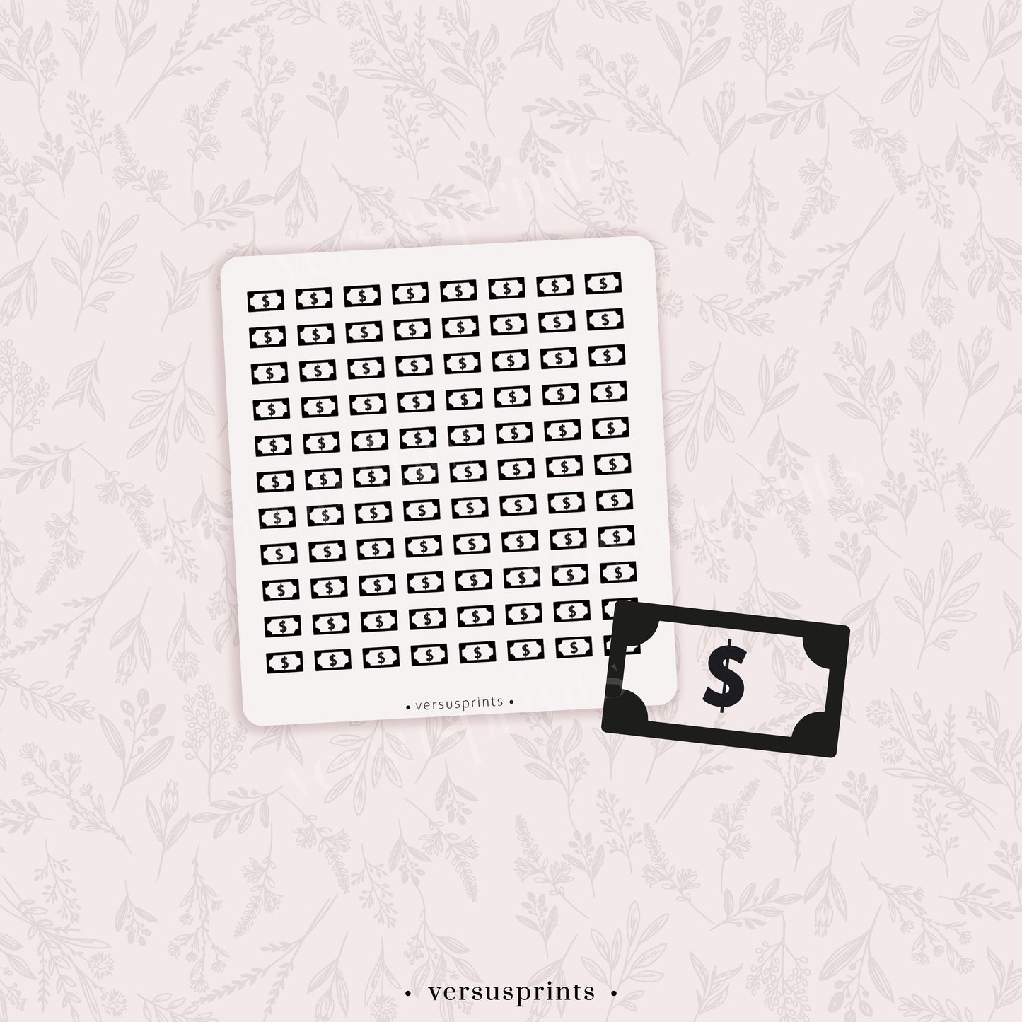 Mini Clear Icon Sticker Sheet, Payday