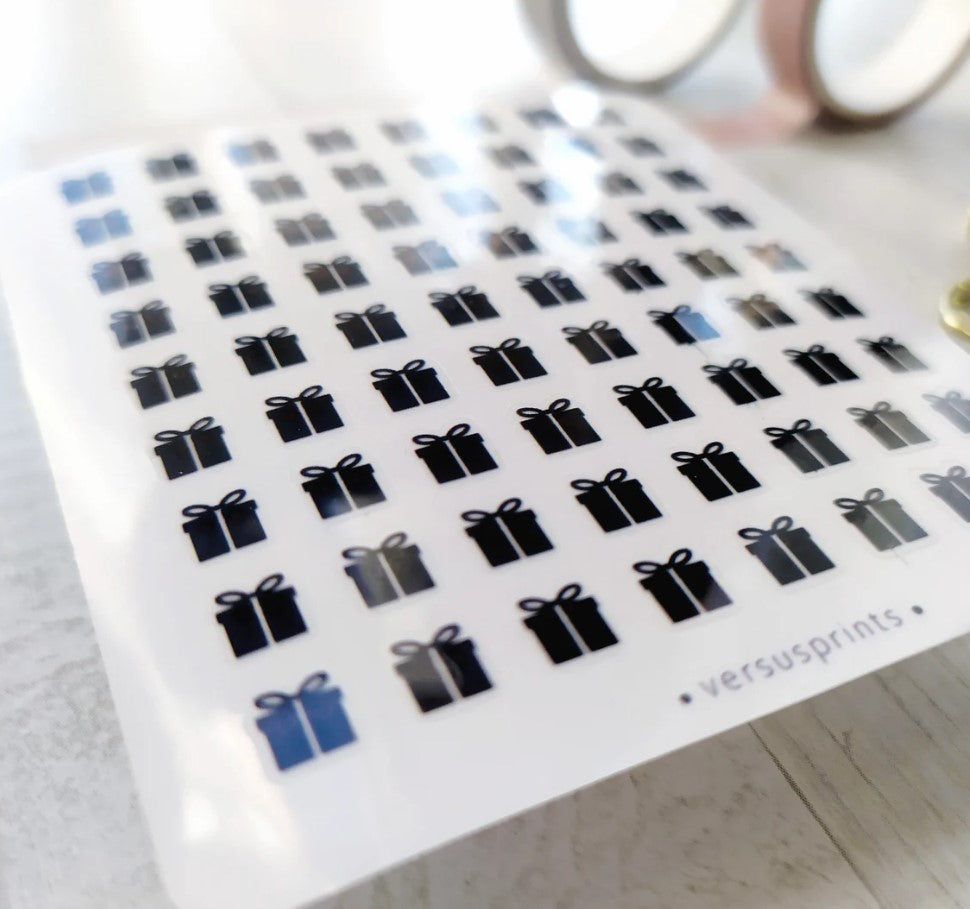 Mini Clear Icon Sticker Sheet, Gift