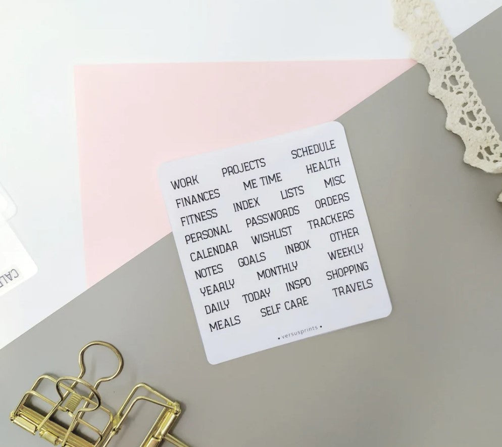 Clear Tab Stickers for Dividers, Set of 30