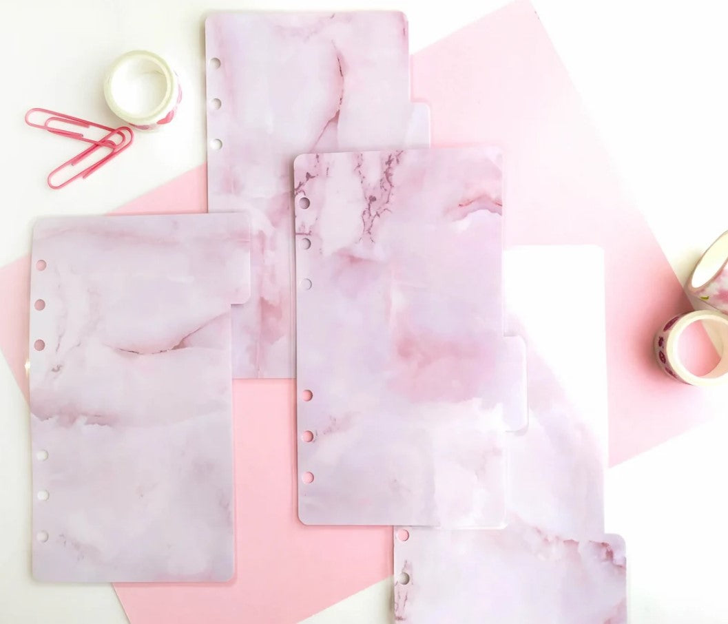 Pink Marbled Laminated Dividers