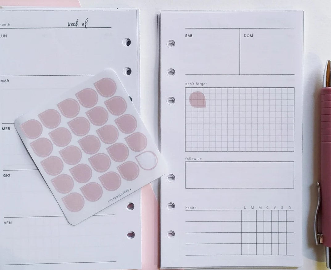 Transparent Drop Stickers, 8 Colors