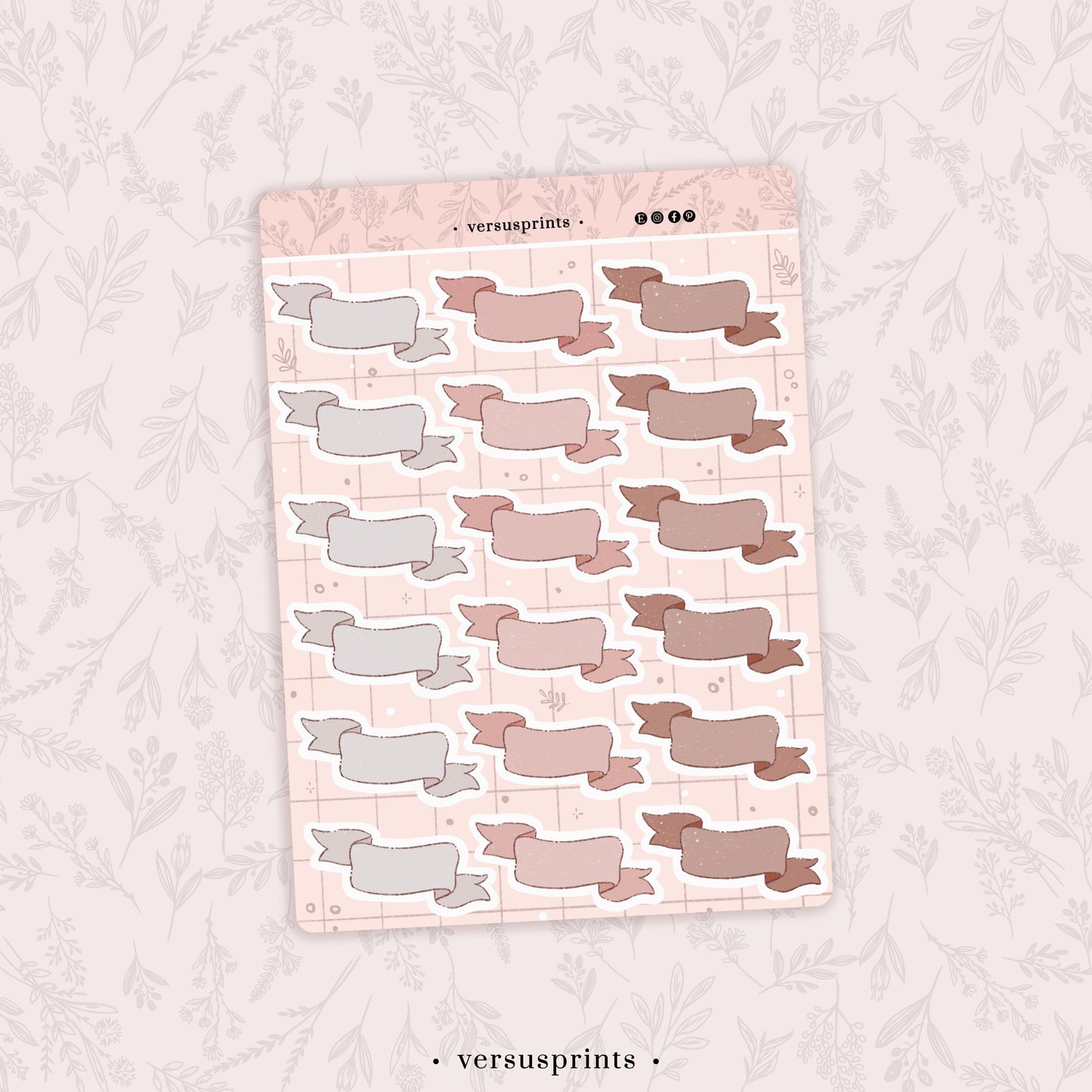 Banner Planner Stickers, Hand-Drawn Deco Labels