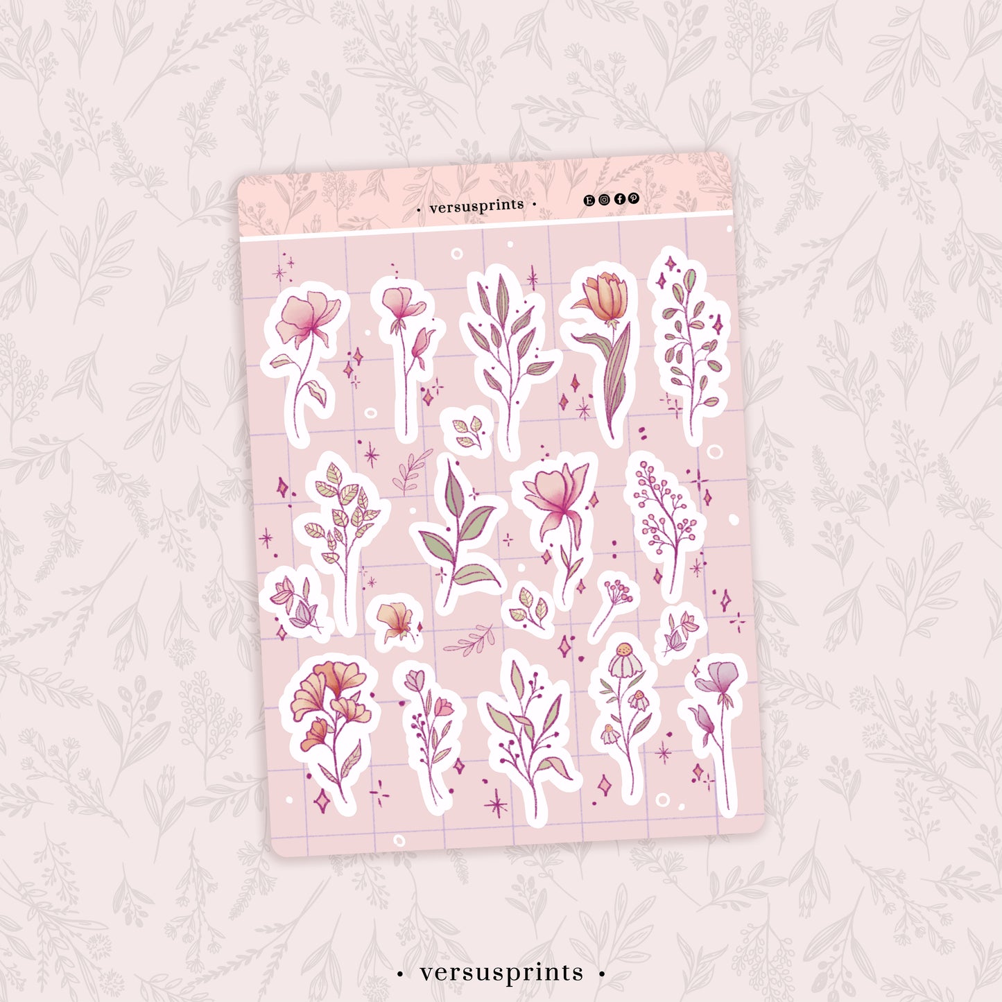 Wild Flowers Deco Sticker Sheet