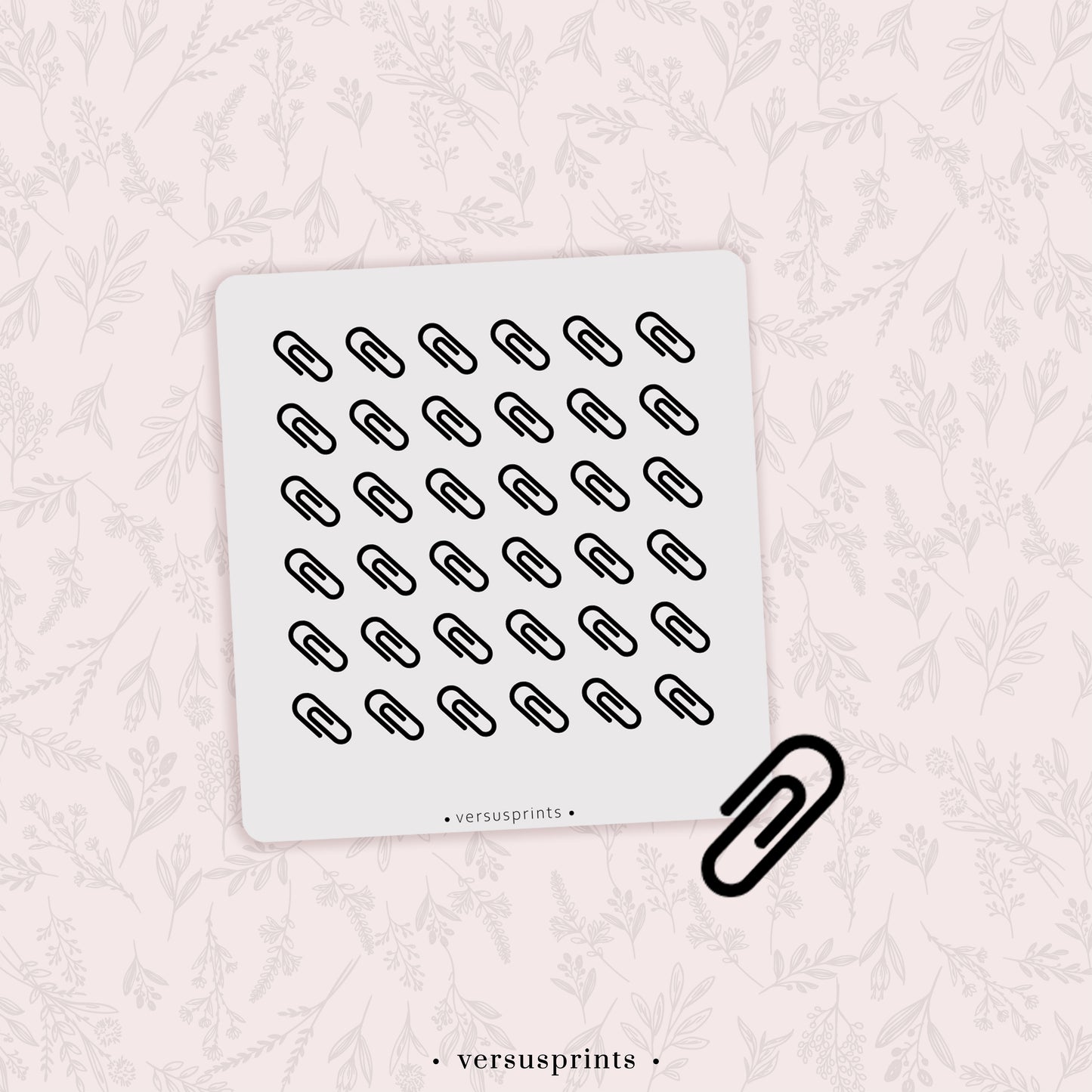 Paper Clip Icon Clear Stickers