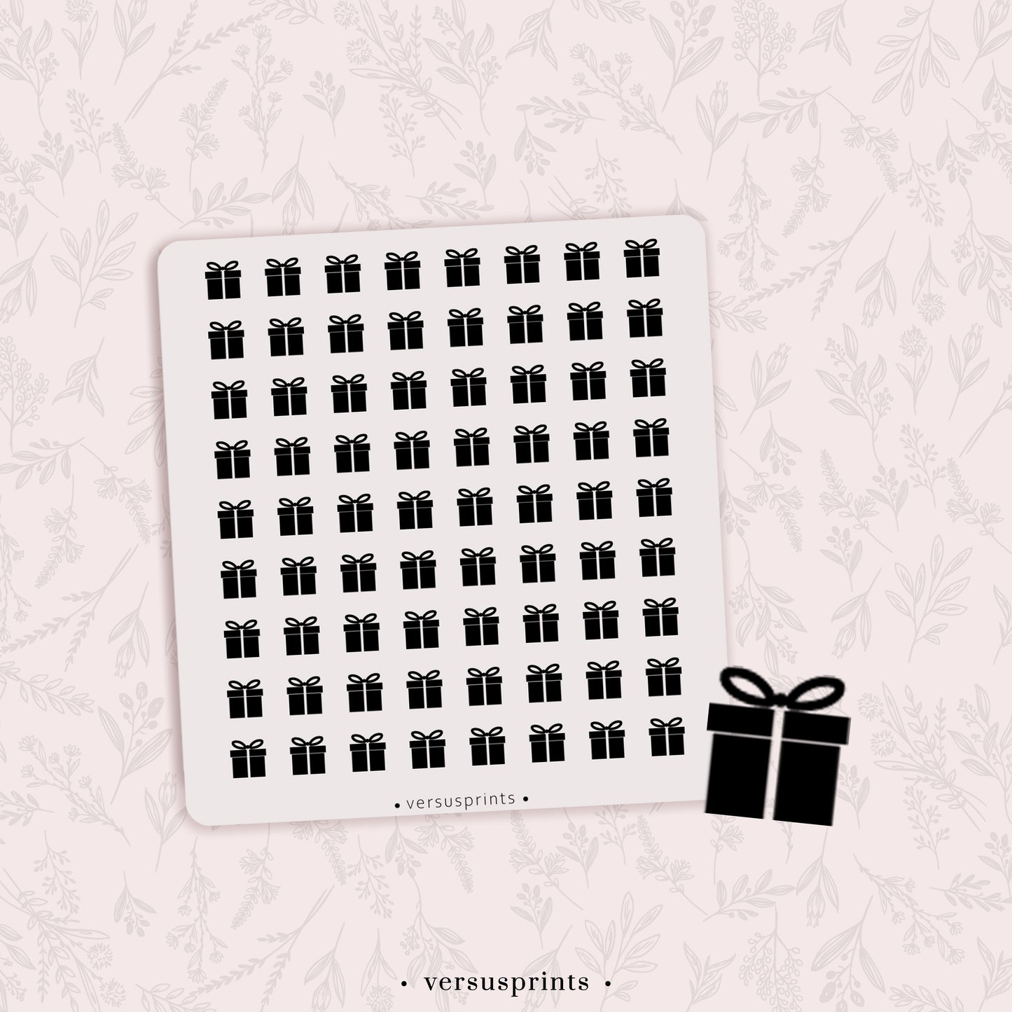 Mini Clear Icon Sticker Sheet, Gift