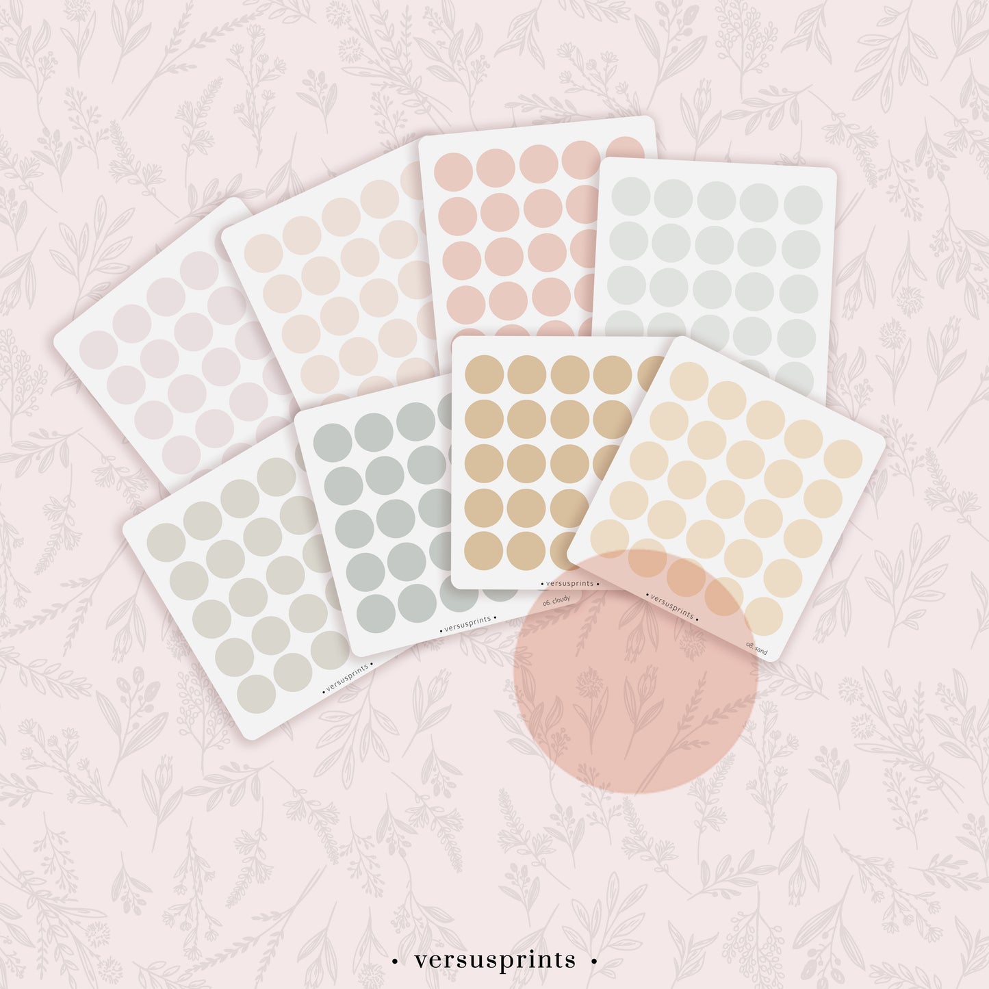 Adesivi Trasparenti Dots, 8 Colori