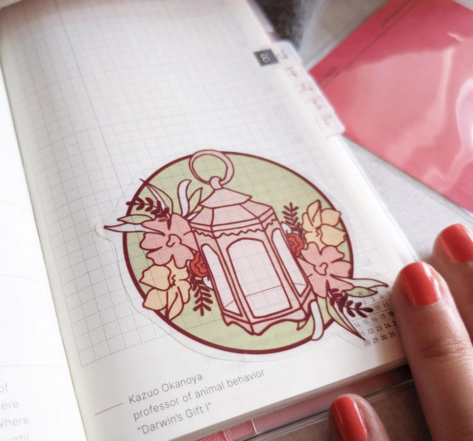 Hand-drawn Sticker Pack, Cozy Winter Die Cut, Clear Vinyl Stickers