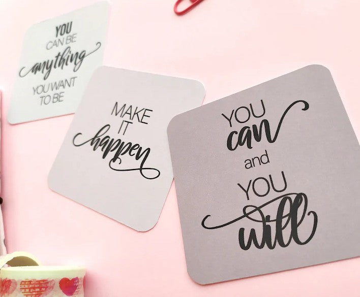Planner Cards, Journaling Cards, Inspirational Stationery, Neutral Gradient Planner