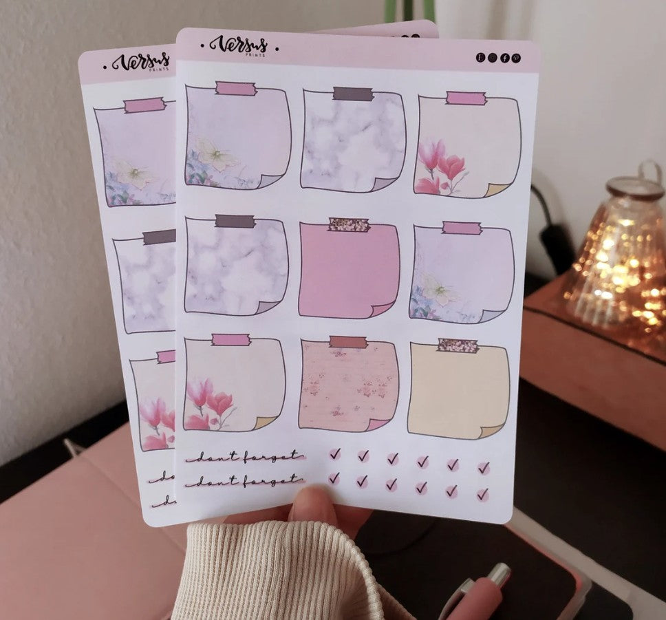 Sticky Notes Stickers + Don't Forget Headers