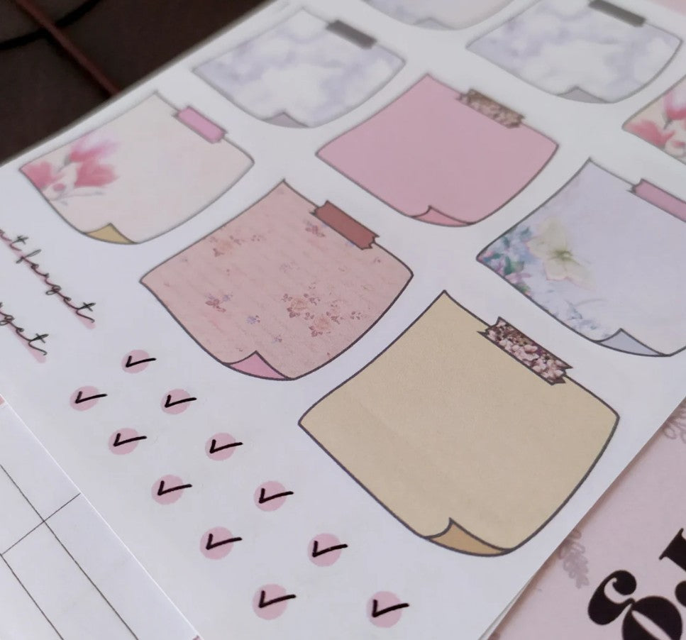 Sticky Notes Stickers + Don't Forget Headers