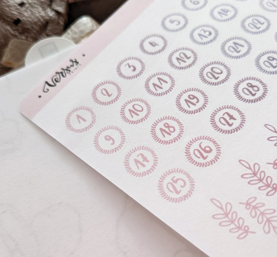 Date Covers Stickers, 60 Days and Florals