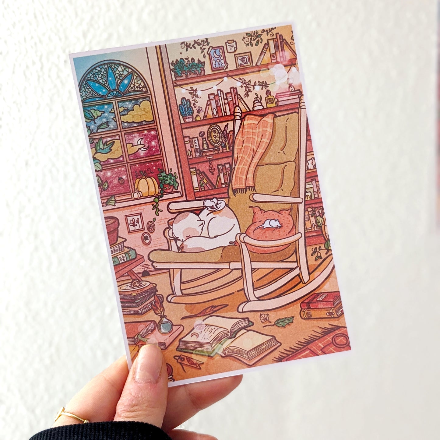 Cozy Studio Art Print, Warm Home Aesthetic, Original Illustration