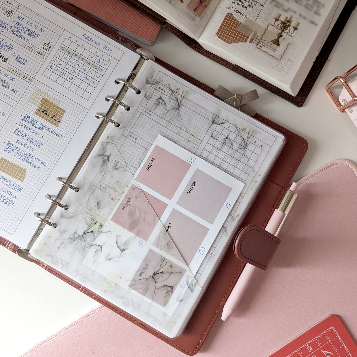 Vellum Dashboard Pocket For Ring Planners, A5, Personal, A6, Pocket Sizes, Minimalist Planner Sticker Storage