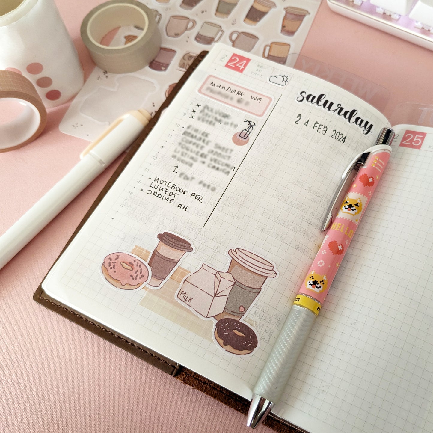 Coffee Mugs Planner Stickers