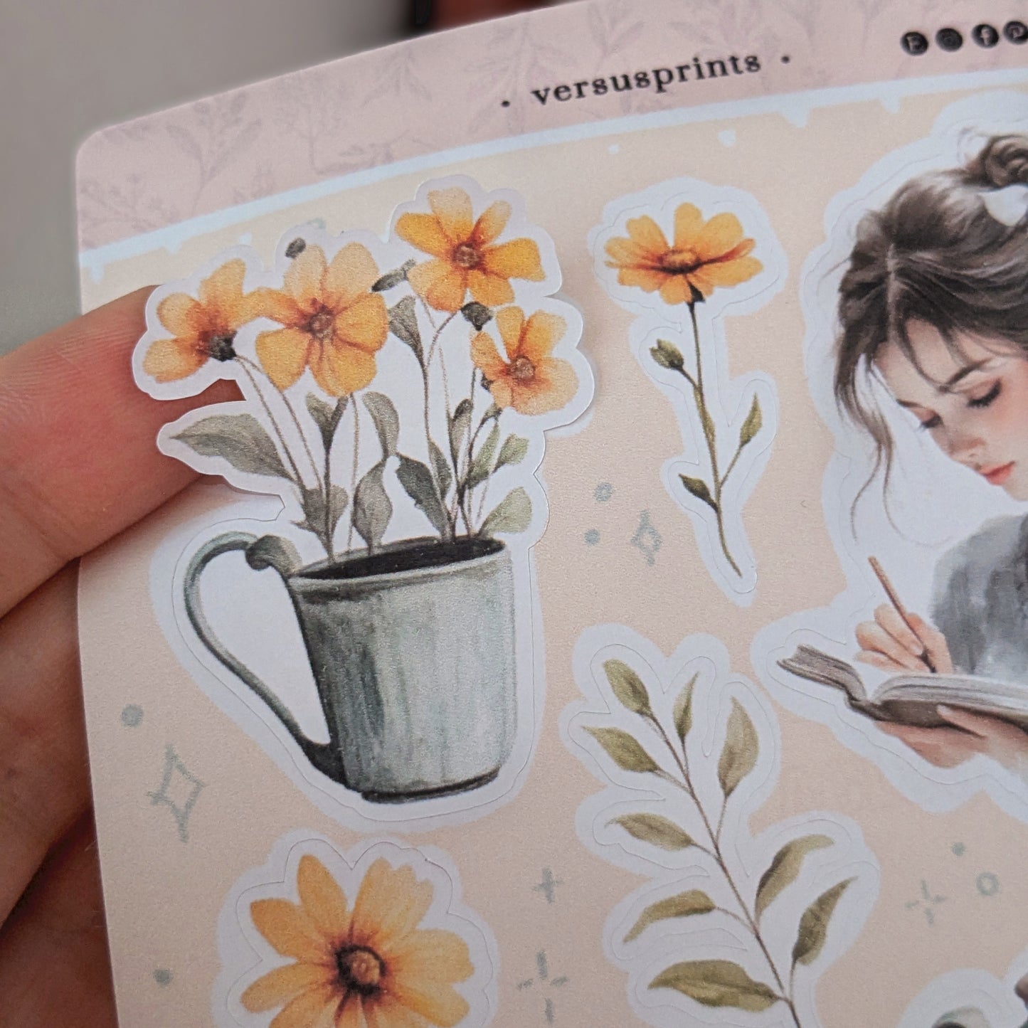 Planner Stickers, Slow Studio Time, Decorative Journal Stickers for Tea Lovers