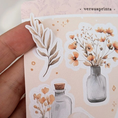 Fall Planner Sticker Sheet, Decorative Journal Stickers for Tea Lovers