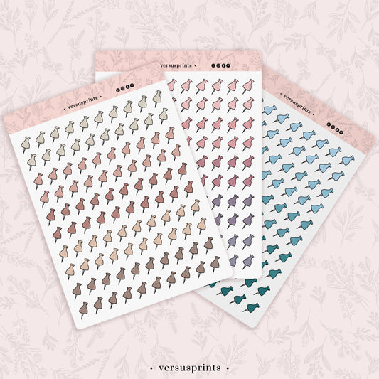 Push Pin Planner Stickers for Memo and Tasks