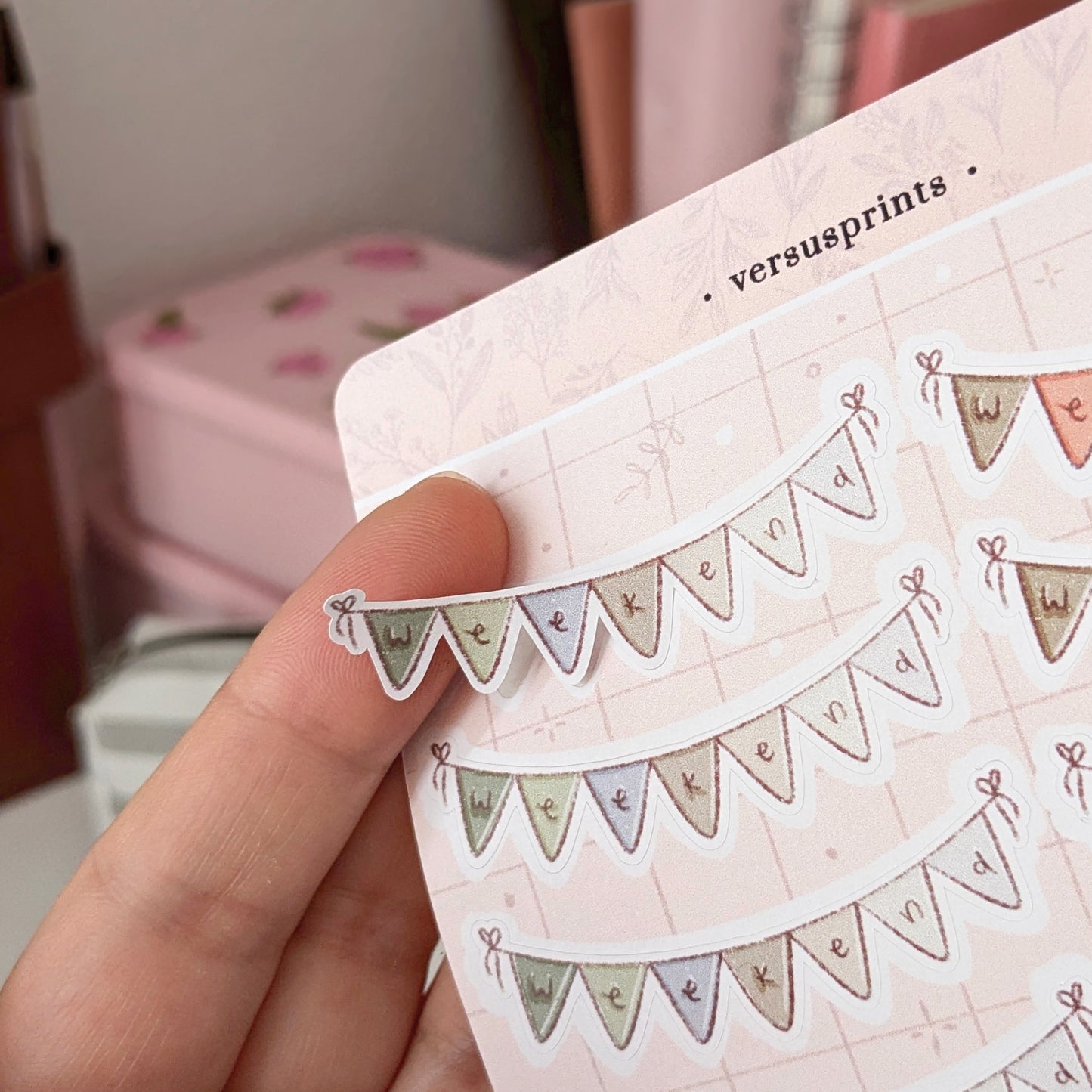 Weekend Banner Planner Stickers, Weekly Headers for Journaling for 14 Weeks, Earthy Tones