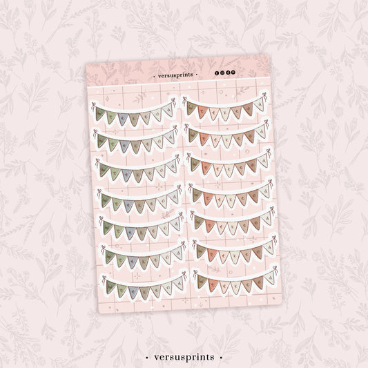 Weekend Banner Planner Stickers, Weekly Headers for Journaling for 14 Weeks, Earthy Tones