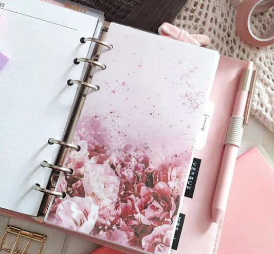 Floral Planner Dashboard, Watercolor Insert