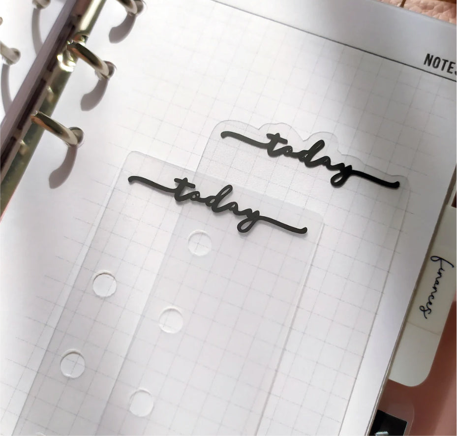 Frosted Clear PVC Bookmark, Today Planner Page Marker