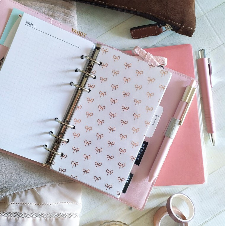 Planner Dashbaord with Rose Gold Foiled Details