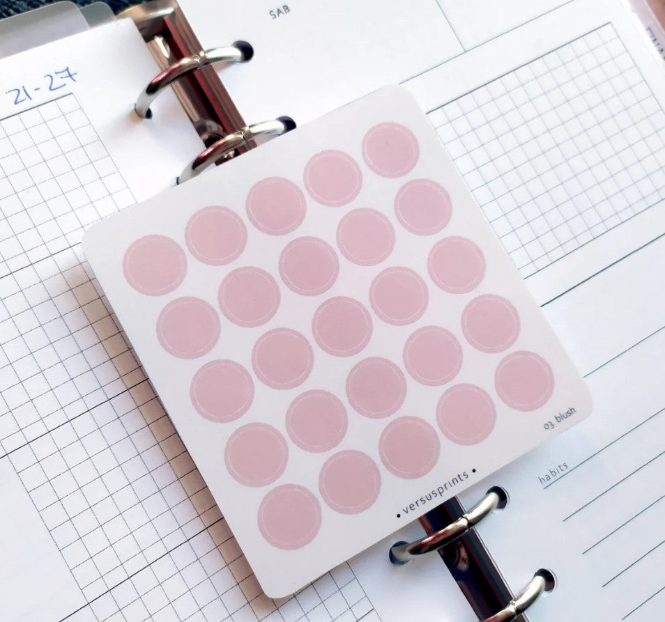 Clear Dots Stickers, 8 Colors