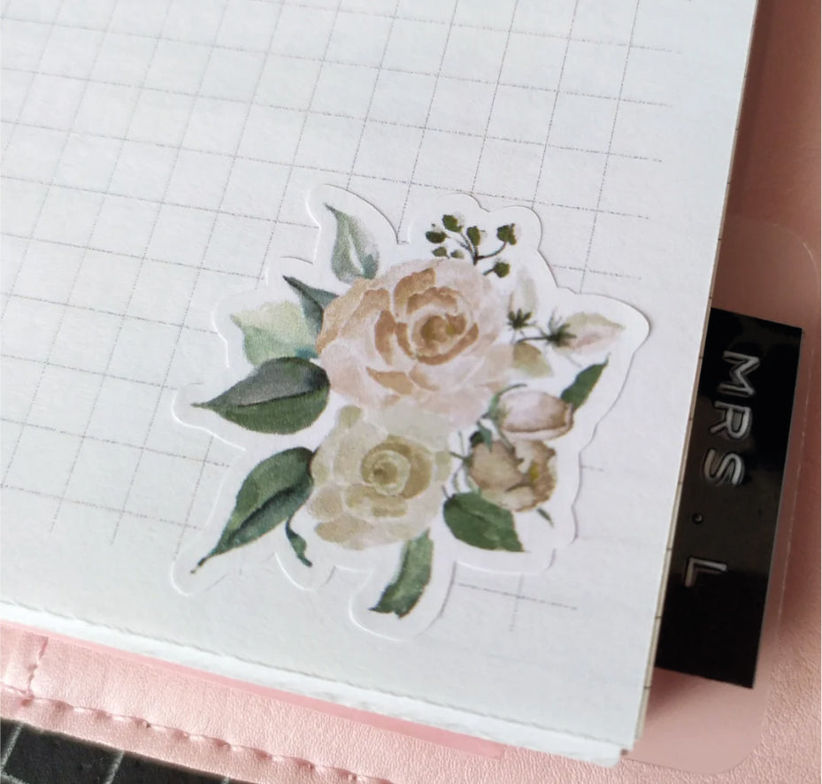 Set Sticker Rose Bianche