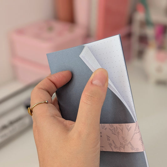 Quaderno Cucito a Mano, Copertina Grigia, 60 facciate, Carta Dotted, a Righe, a Quadretti o Bianca