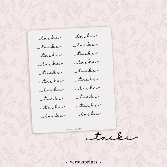 Clear Script Planner Stickers, 20 Functional Transparent Tasks Labels For Minimal Planners