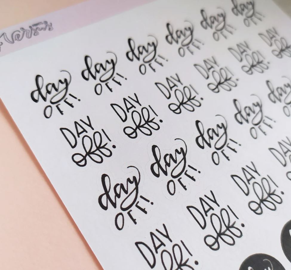 Day Off Planner Stickers