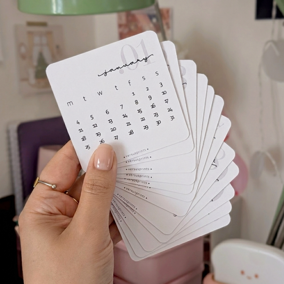 NEW 2027 Planner Cards, Set of 12, 300gsm Cardstock Paper