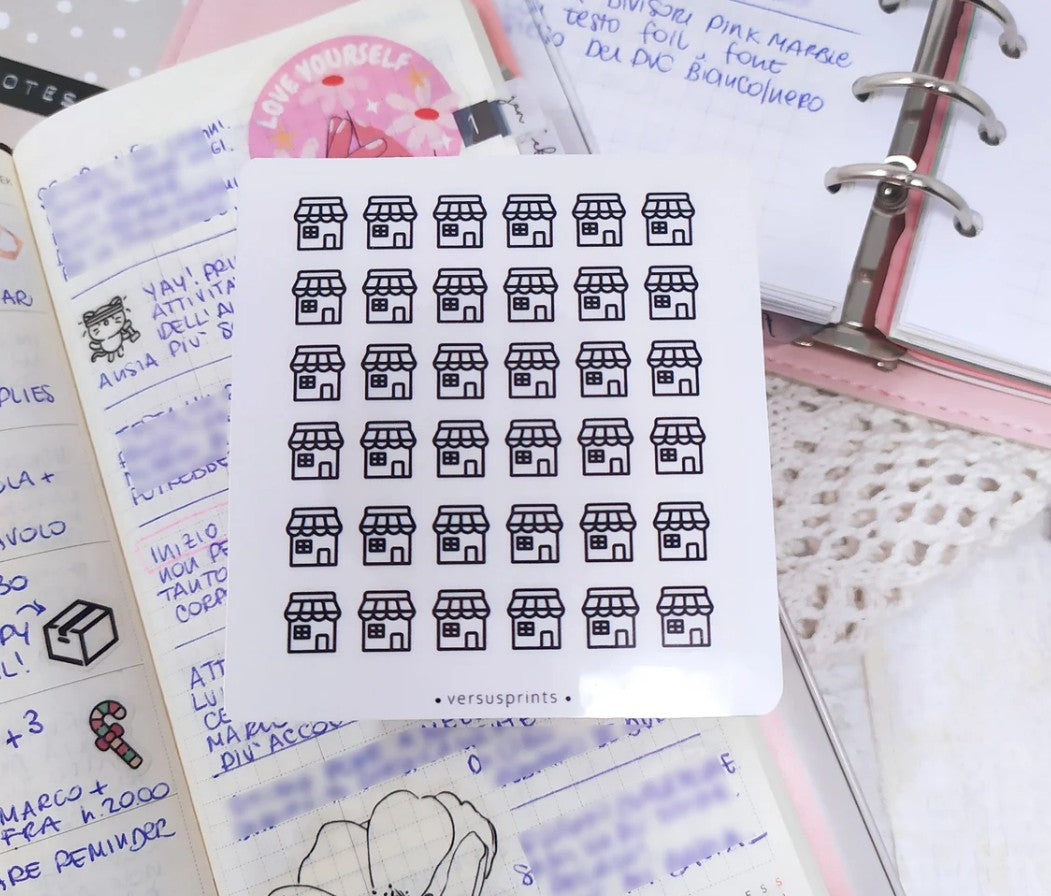 Clear Shopping Stickers, Online Shop Icons, Grocery Store Mini Stickers, Transparent Task Icons