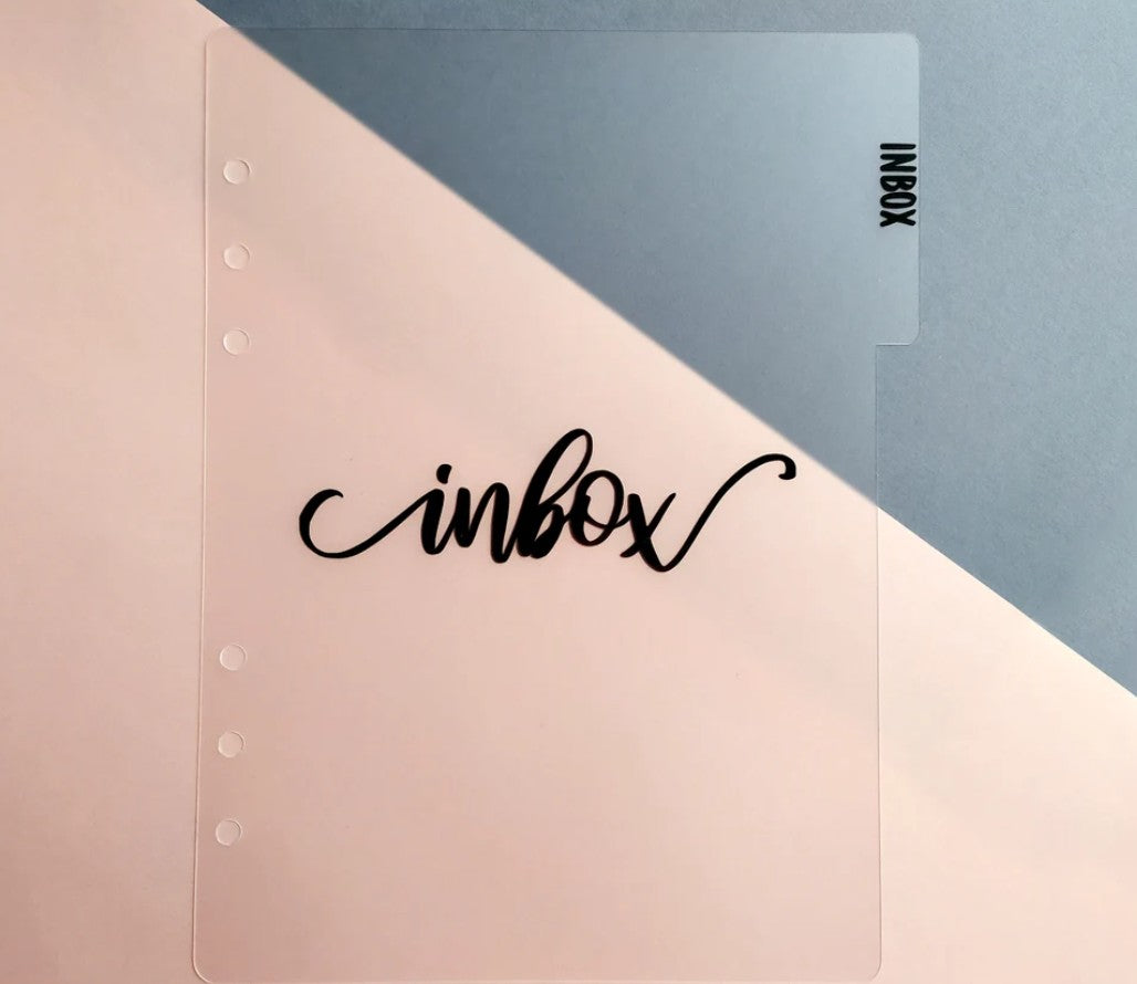 Custom Frosted PVC Planner Dividers, Black Vinyl Personalised Text, Ring & Disc Planners, Waterproof Tabs