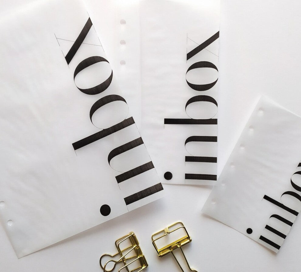 Dashboard INBOX in Carta Vellum Semitrasparente