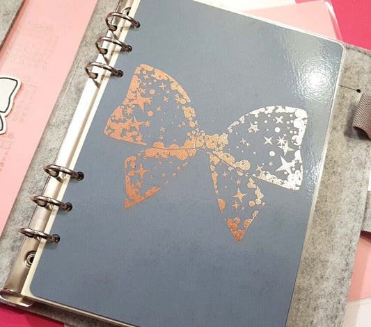 Dashboard con Fiocco in Foil Oro Rosa, Plastificata