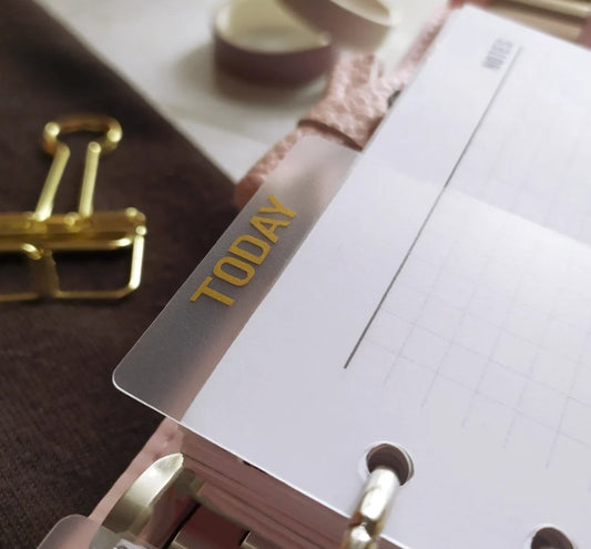 Segnalibro in PVC Trasparente Frosted con Tab TODAY