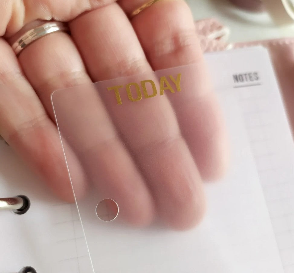 Segnalibro in PVC Trasparente Frosted con Tab TODAY