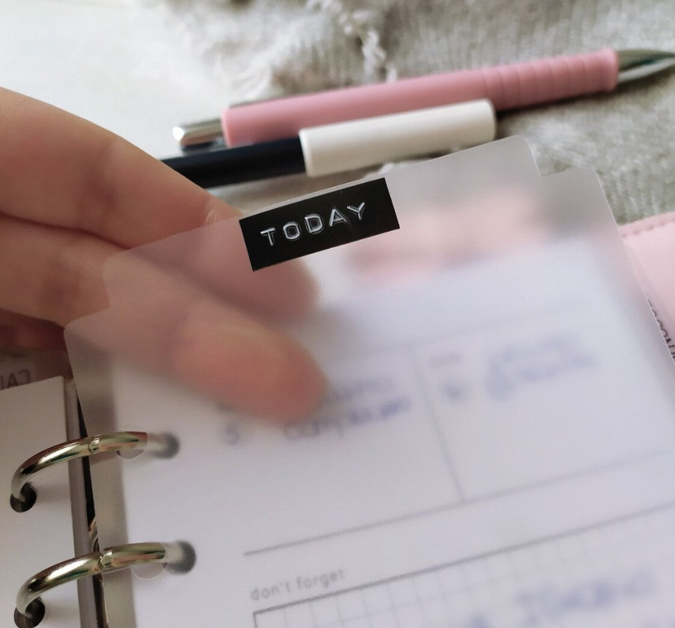 Segnalibro per Planner e Agende in PVC Semitrasparente, Today Goffrato