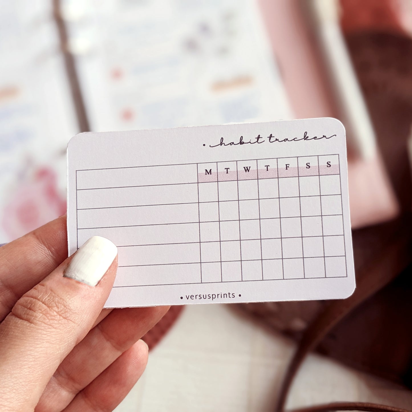 Habit Tracker Journaling Card, Weekly Planner Page Marker