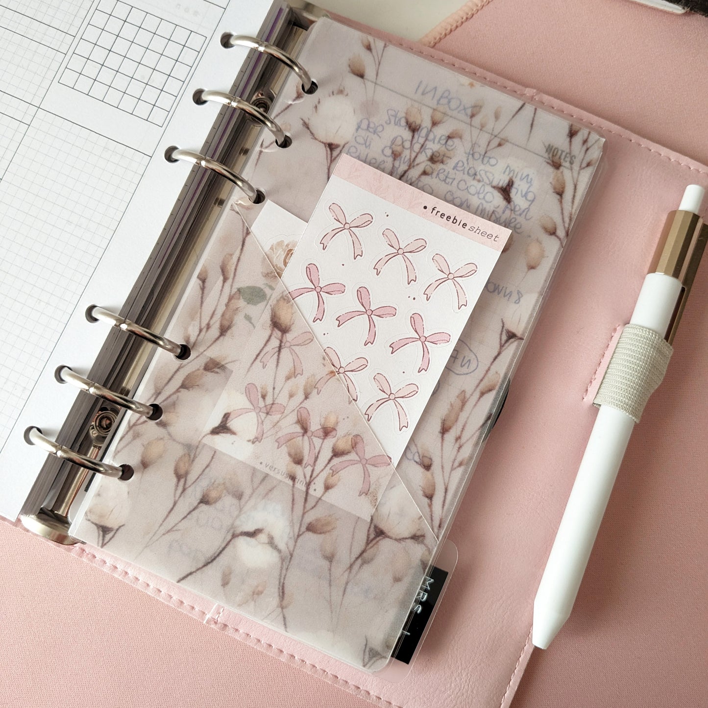Dashboard Pocket In Vellum Paper For Ring Planners