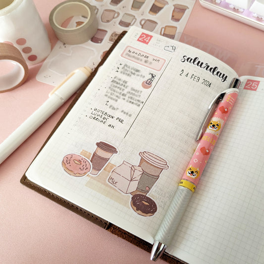 Adesivi decorativi  per Planner, Caffè e Colazione