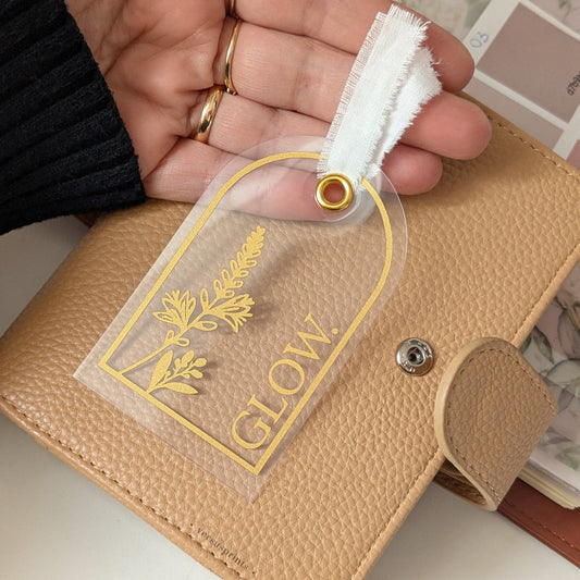 Planner Card in PVC Trasparente e Vinile Oro Opaco GLOW