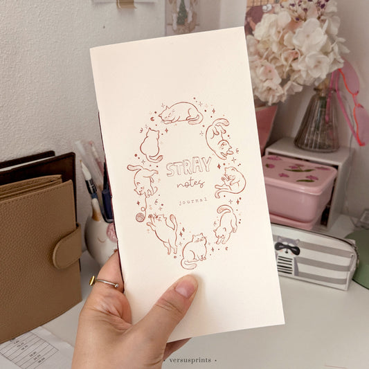 Quaderno Gatti Magici,  Cucito a Mano, Copertina Illustrazione Originale